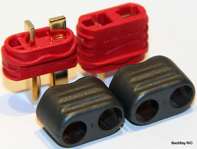 New AMASS T-Plug (Deans Style) Connectors: 1 Male / Female Pair - No Heat Shrink