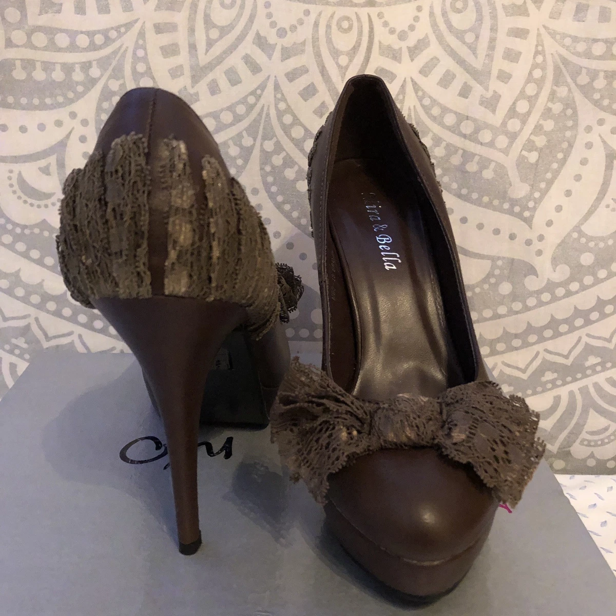 Scarpe tacco clearance marroni