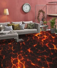 3D Lava Fire 048 Floor WallPaper Murals Wall Print Decal AU Zoe