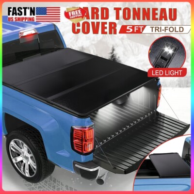 Hard Folding Truck Bed Tonneau Cover For 2005-2024 Nissan Frontier 5FT Bed