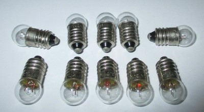 Glühbirne E10 3,5V Birnchen für Krippen- Puppenhauslampen 10 Stück NEU