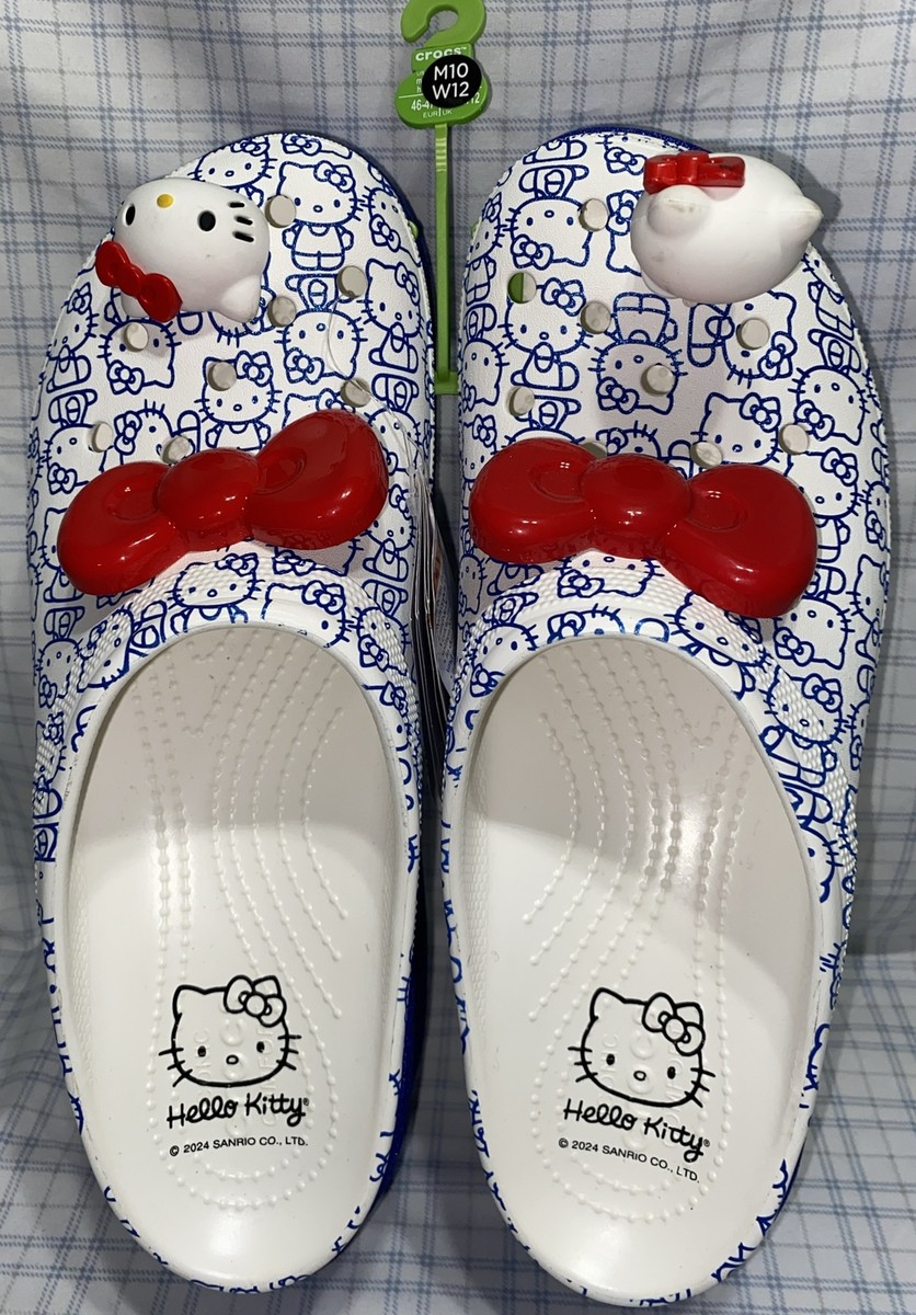 crocs×Hello Kitty☆Siren Clogs Adults サンダル【UK発】 Hello Kitty 50th Anniversary Siren Clog Blue Glitter White X