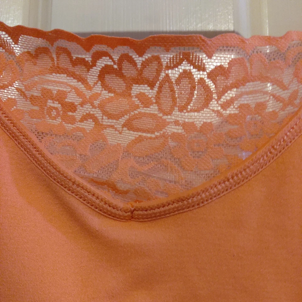 Rhonda Shear Para Mujer Mandarina Encaje Cami Forma Ropa Talla 1X Nuevo Sin Etiquetas Foto 3 de 4