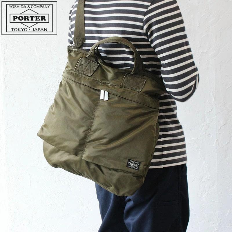 PORTER Yoshida 2way helmet bag Khaki 690-17846 | eBay