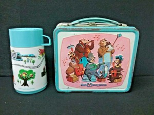 metal lunch box with thermos