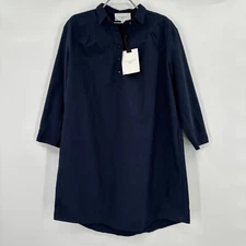 Pomander Place by Tuckernuck French Navy Blue Polly Dress sz M NWT Boxy Shift