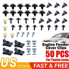 50PC Under Engine Cover Clips Underbody Mudguard Shield Screws for Toyota Lexus