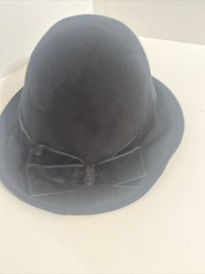 Betmar New York Ladies Bucket Brim Hat with Velvet Bow Black  display picture 1