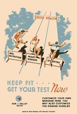 8691.Decoration Poster print.Home Room wall art design.Good Health care tests ad