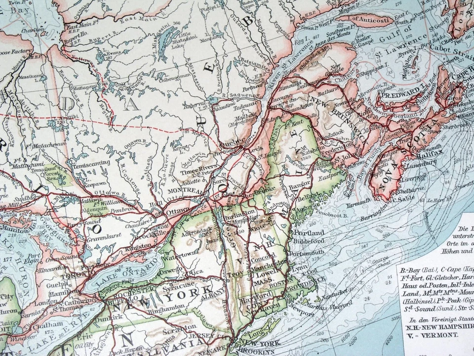 1912 MAPA ANTIGO ORIGINAL DO CANADÁ AMÉRICA DO NORTE BRITÂNICA GRONELÂNDIA ALASCA - Imagem 2 de 4