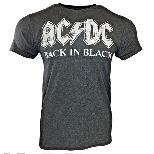 AC DC Mens Tee T Shirt -BACK IN BLACK -Tour Rock Band Music Vintage ...