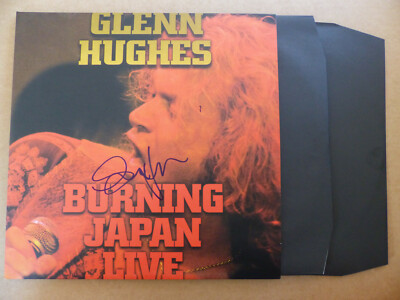 GLENN HUGHES signed Autogramm signiert BURNING JAPAN LIVE Vinyl Schallplatte LP