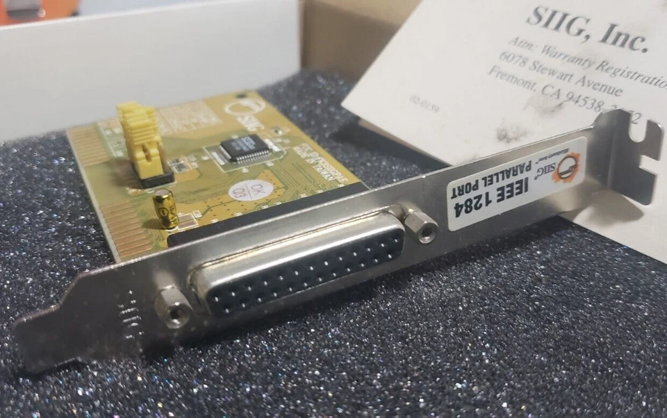 IEEE 1284 Parallel Port ISA 8-bit Printer PRN PC DB25F Windows Adapter Card SiiG - Image 2 of 4