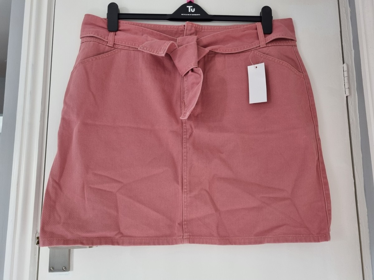 George- Pink Denim Skirt UK size 18 UK