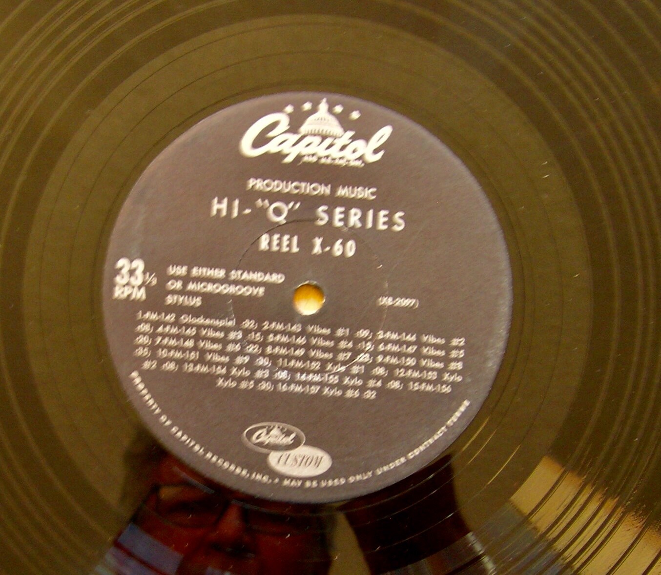 CAPITOL HI Q SERIES reel X-59 / 60 Production Music drums vibes