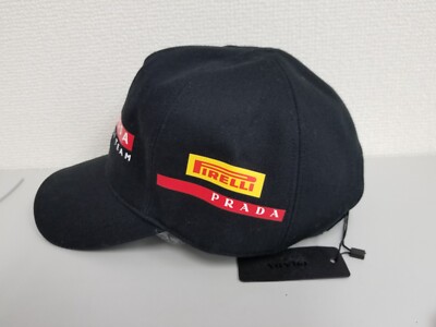 PRADA Black Canvas Baseball Cap Hat XXS Unisex Italy Authentic