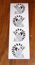 Mrs. Grossman Sticker Strip ~ Jungle/Zoo Animals....Lively Lemur