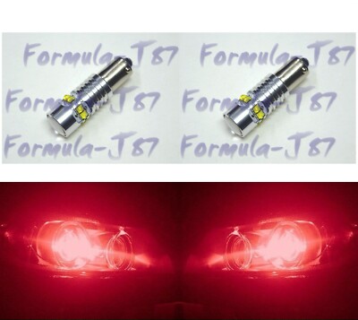 LED 50W BA9s Red Two Bulbs Interior Map Light Replacement Stock Lamp Upgrade OE