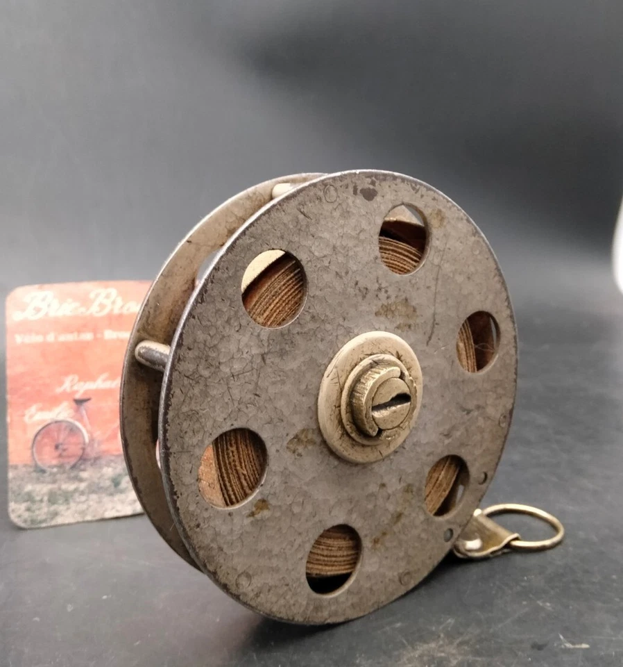 Ancien Décamètre ruban de mesure /mètre d’arpenteur Outils Old Tool Surveyor - Photo 3/4