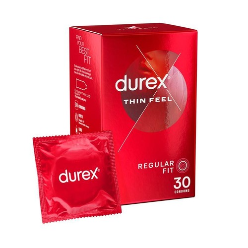 2 x Durex Thin Feel Latex Condoms Regular Fit More Sensitivity 30 C = 60 Condoms - Picture 2 of 12