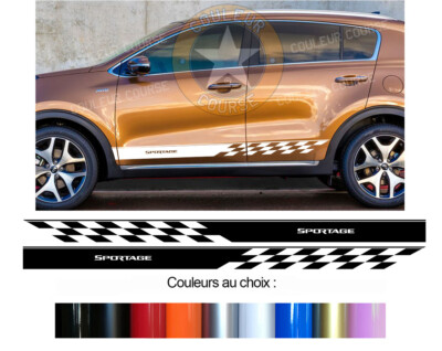 2x SEITENSTREIFEN FÜR KIA SPORTAGE 4x4 4WD AUFKLEBER STICKER BD435-47