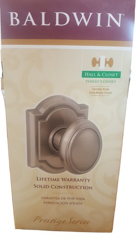 NEW Baldwin 352 Prestige Series Hall Closet Door Knob set Satin Nickel Finish