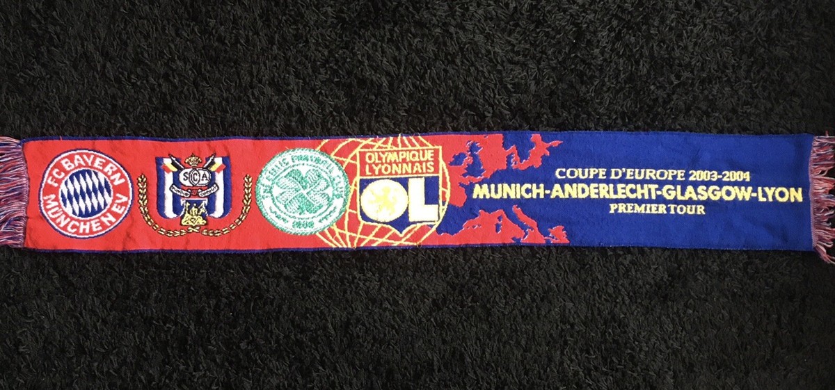 Écharpe Supporter Olympique Lyonnais OL – Saison 2003-2004 – Coupe D’Europe
