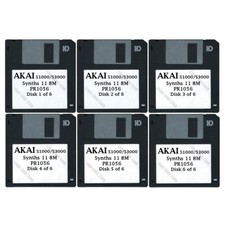 Akai S1000 / S3000 Six Floppy Disks Synths 11 8M PR1056
