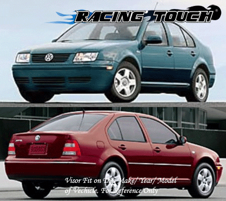 JDM Out Channel 2MM Visors Deflector & Sunroof 5pcs Volkswagen VW Jetta 1999-05 - Picture 6 of 6