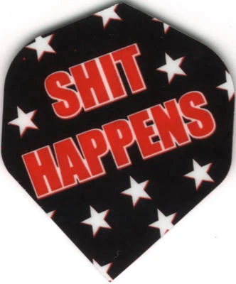 TON JUNKIE DARTS "S**T Happens" Dart Flights: 3 per set