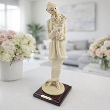 Giuseppe Armani Florence Signed Figurine Lady with Dog 10” Italy