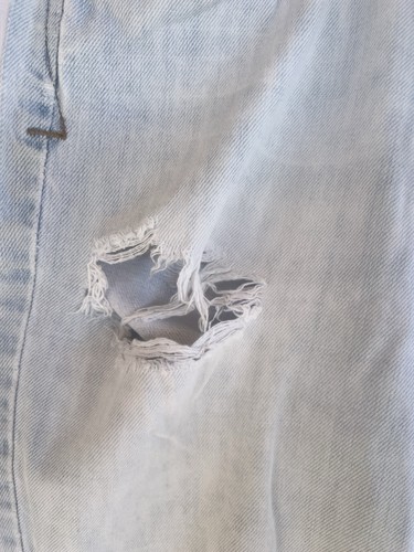 Legging jean taille moyenne femme bleu clair denim vieilli Abercrombie Fitch taille 2S - Photo 3/12