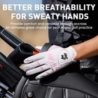 1 Pair Women's Golf Gloves for Left and Right Hand, All-Weather Rain Grip Large — photo 4