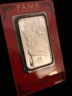 1 oz .999 Silver Bar, PAMP  Lunar Series: 2012 Dragon / Assay  Card /  spots