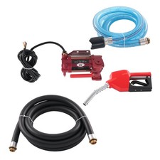 12V 15GPM Diesel Fuel Transfer Pump for Gasoline Kerosene Biodiesel Auto Nozzle