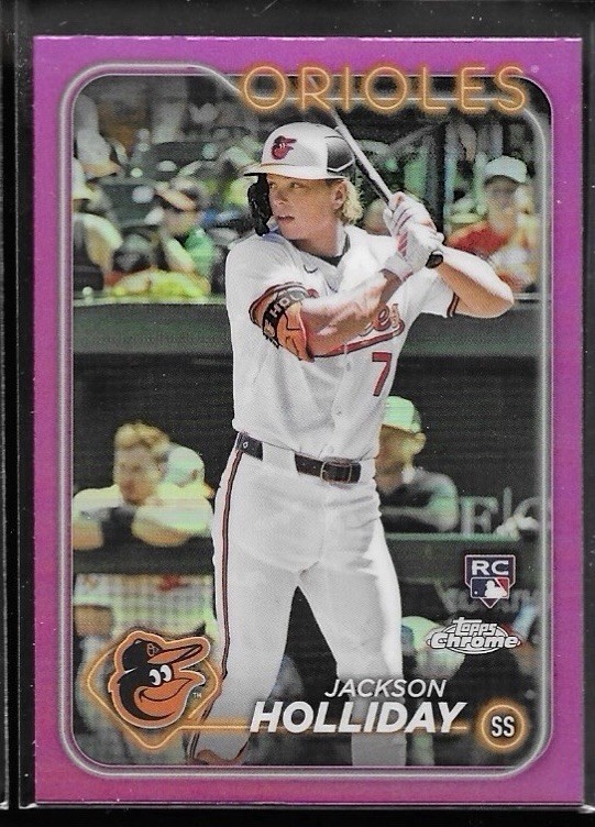 2024 Topps Chrome Jackson Holliday RC Pink Refractor Rookie #88 Orioles
