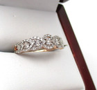 14K Rose Gold Over Sterling Silver 65 Diamond Ring Size 7 [R347] — photo 8
