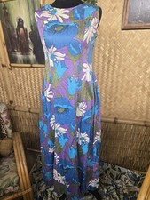 Vintage Karen Ann Hawaiian Maxi Aloha Dress w1218