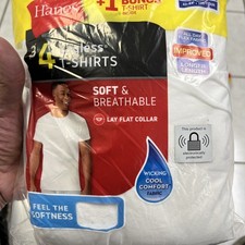 Hanes Men's Tagless Comfortsoft crewneck - T-Shirt-White,L SIZE 4-Pack  