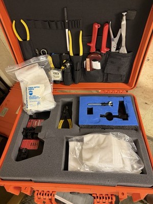 Professional Fiber Optic Termination Tool Kit w/ 3M Tools GTE Stripper Hard Case