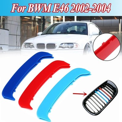 Für BMW 3er E46 2002-2004 Abdeckung Streifen Clips 3 Farben Niere Kühlergrill