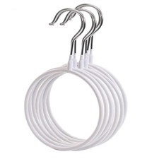 Belt/Scarf Hangers Organizer Closet Nonslip Scarves Holder Rack White 8 PCS