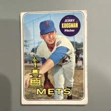 Topps 1969 - Jerry Koosman #183 New York Mets 1968 All-Star Rookie Baseball Card. rookie card picture