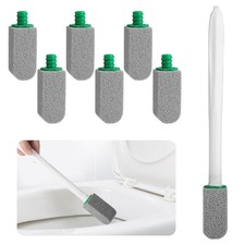 Pumice Stone Toilet Bowl Cleaner with Handle, 1 Wand  6 Pumice Stones, Clean Ha