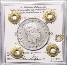 Regno d'italia 1 Lira 1863 Milano Non comune BB+ Argento Vittorio Emanuele II