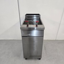 Single Tank Fryer Twin Basket 18L Freestanding Kitchen Cooking Commercial Buf...