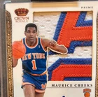 NY KNICKS LOGO PATCH On Card Auto  Maurice Cheeks 2011 Crown Royale /25