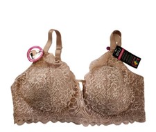 Bali XL Lace Desire All Over Lace Convertible Wirefree Bra DF6591 Beige NWT