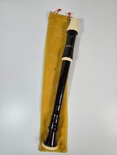 Vintage Aulos Baroque Recorder E & Cloth Storage Bag - Patent No. 493699