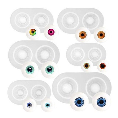 Ball-Jointed Doll Eyes Mold Heavy Pupil Eye Eyeball Dome Silicone Making Molds